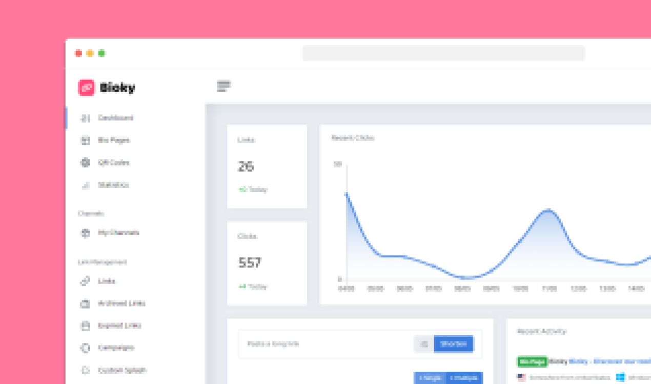 screenshot of Bioky Link